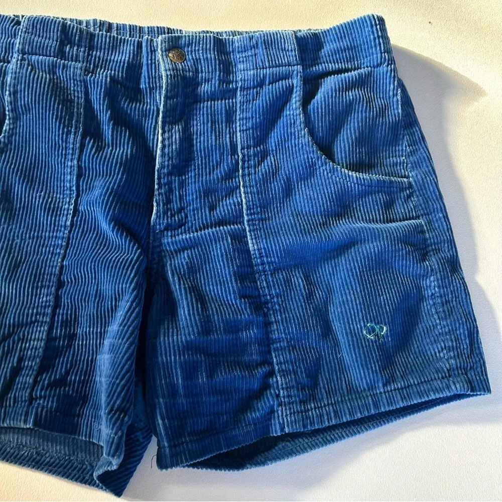Vintage OP Ocean Pacific blue corduroy shorts 33 - Picture 3 of 15